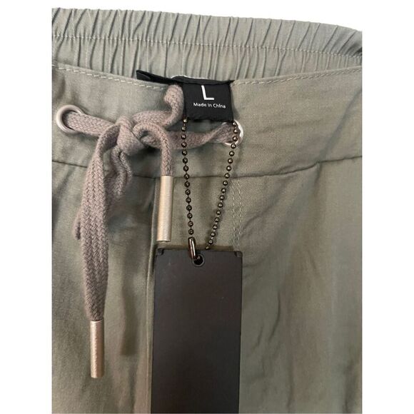 New BlankNYC Mens Olive Green Classic Fit Drawstring Pull-On Jogger Pants Size L - Picture 10 of 12